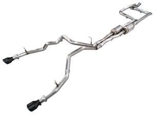 AWE Tuning 2025+ RAM 1500 RHO 3.0 I6 TT 0FG Dual Rear Exit Cat-Back Exhaust - Diamond Black Tips - Main Product View