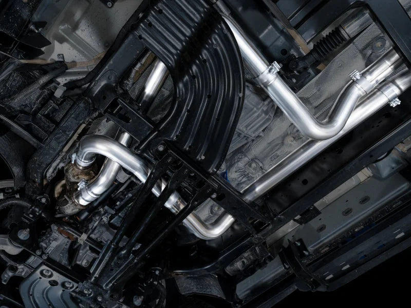 AWE Tuning 2025+ RAM 1500 RHO 3.0 I6 TT 0FG Dual Rear Exit Cat-Back Exhaust - Diamond Black Tips - Additional View 5