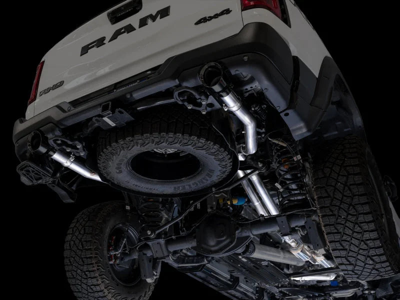 AWE Tuning 2025+ RAM 1500 RHO 3.0 I6 TT 0FG Dual Rear Exit Cat-Back Exhaust - Diamond Black Tips - Additional View 7