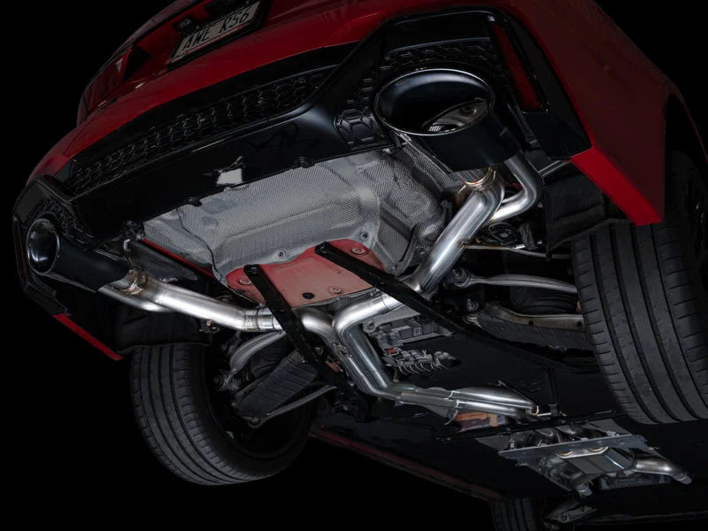 AWE Tuning 21-23 Audi C8 RS6/RS7 SwitchPath Cat-back Exhaust - Diamond Black Tips - Side View