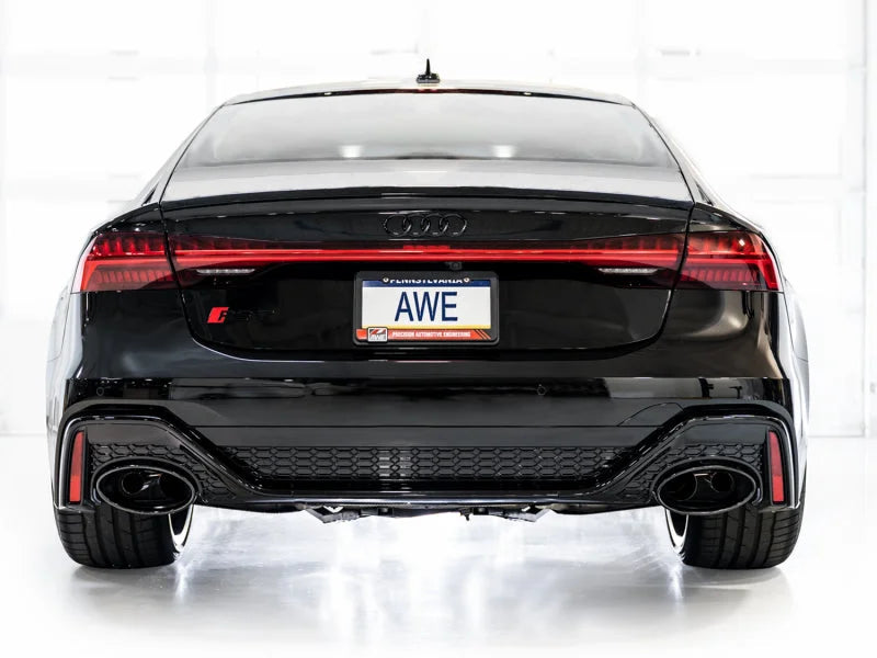 AWE Tuning 21-23 Audi C8 RS6/RS7 SwitchPath Cat-back Exhaust - Diamond Black Tips - Additional View 5
