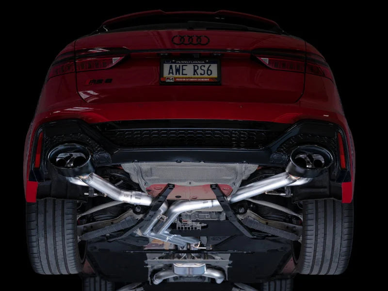 AWE Tuning 21-23 Audi C8 RS6/RS7 SwitchPath Cat-back Exhaust - Diamond Black Tips - Additional View 6
