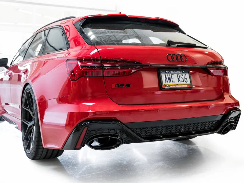 AWE Tuning 21-23 Audi C8 RS6/RS7 SwitchPath Cat-back Exhaust - Diamond Black Tips - Additional View 12