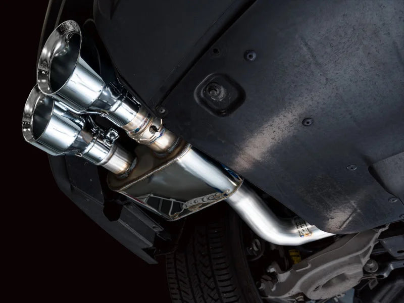 AWE Tuning 21-23 Ford Mustang Mach 1 SwitchPath Cat-Back Exhaust w/ Quad Chrome Silver Tips - Installation View