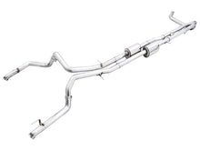 Load image into Gallery viewer, AWE Tuning 22-23 GMC Sierra 1500 AT4X 6.2L 0FG Catback Split Dual (Flat Bumper) - Bashguard(No Tips) - Main Product View