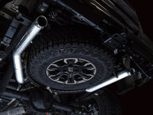Load image into Gallery viewer, AWE Tuning 22-23 GMC Sierra 1500 AT4X 6.2L 0FG Catback Split Dual (Flat Bumper) - Bashguard(No Tips) - Side View