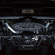 Load image into Gallery viewer, AWE Tuning 22-23 GMC Sierra 1500 AT4X 6.2L 0FG Catback Split Dual (Flat Bumper) - Bashguard(No Tips) - Installation View