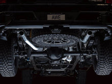 Load image into Gallery viewer, AWE Tuning 22-23 GMC Sierra 1500 AT4X 6.2L 0FG Catback Split Dual (Flat Bumper) - Bashguard(No Tips) - Installation View