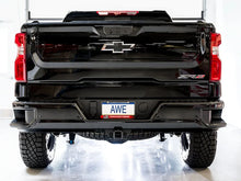 Load image into Gallery viewer, AWE Tuning 22-23 GMC Sierra 1500 AT4X 6.2L 0FG Catback Split Dual (Flat Bumper) - Bashguard(No Tips) - Additional View 5