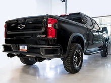 Load image into Gallery viewer, AWE Tuning 22-23 GMC Sierra 1500 AT4X 6.2L 0FG Catback Split Dual (Flat Bumper) - Diamond Black Tips - Back View