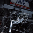 Load image into Gallery viewer, AWE Tuning 22-24 Ford Bronco Raptor 4WD Dual BashGuards Cat-Back SwitchPath Exhaust (No Tips) - Back View