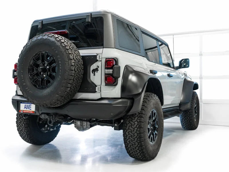 AWE Tuning 22-24 Ford Bronco Raptor 4WD Dual BashGuards Cat-Back SwitchPath Exhaust (No Tips) - Additional View 7