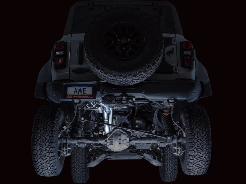 AWE Tuning 22-24 Ford Bronco Raptor 4WD Dual BashGuards Cat-Back SwitchPath Exhaust (No Tips) - Additional View 8