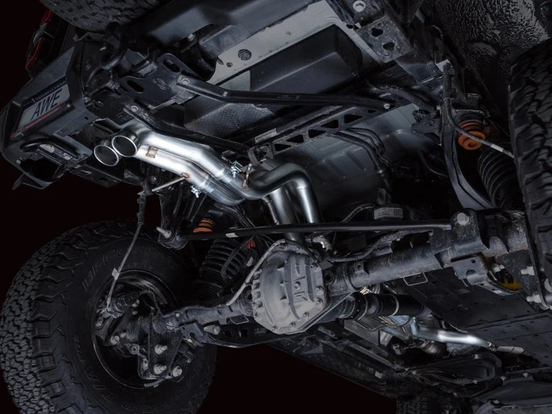 AWE Tuning 22-24 Ford Bronco Raptor 4WD Dual BashGuards Cat-Back SwitchPath Exhaust (No Tips) - Additional View 9