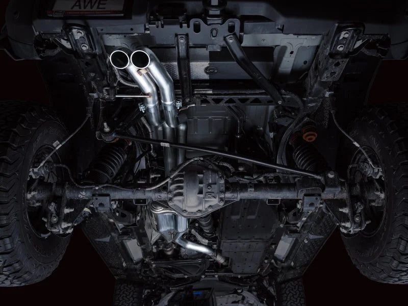 AWE Tuning 22-24 Ford Bronco Raptor 4WD Dual BashGuards Cat-Back SwitchPath Exhaust (No Tips) - Additional View 10