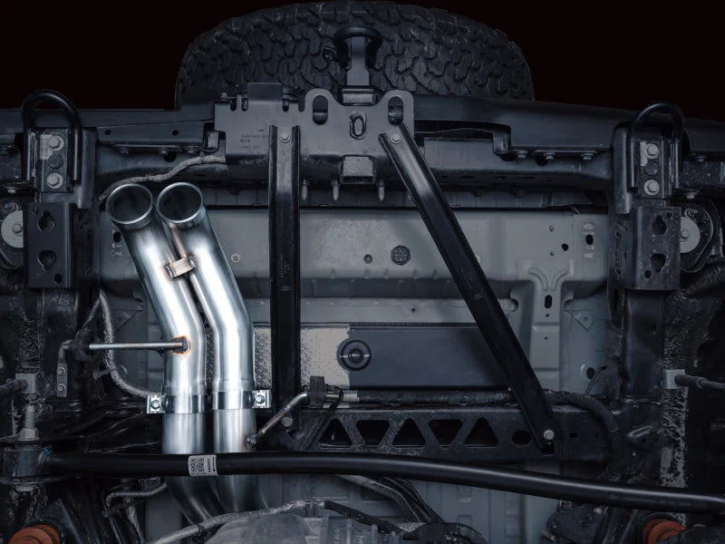 AWE Tuning 22-24 Ford Bronco Raptor 4WD Dual BashGuards Cat-Back SwitchPath Exhaust (No Tips) - Additional View 11