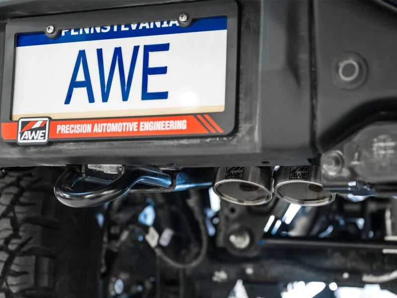 AWE Tuning 22-24 Ford Bronco Raptor 4WD Dual BashGuards Cat-Back SwitchPath Exhaust (No Tips) - Additional View 12