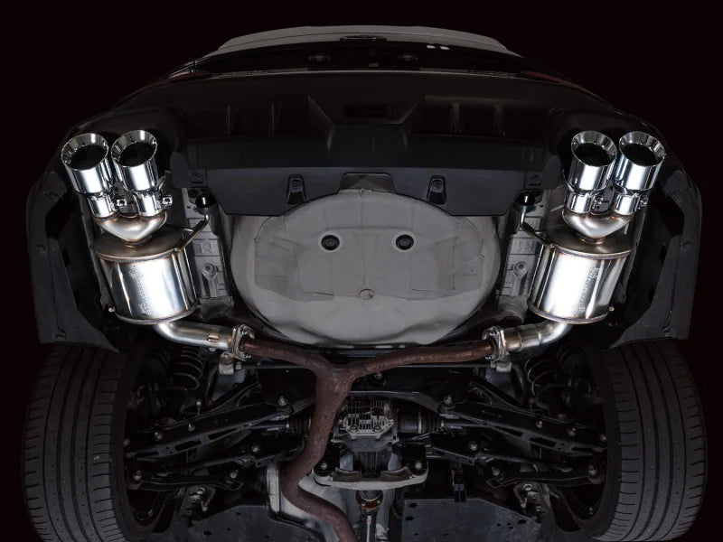 AWE Tuning 22-25 Subaru VB WRX Touring Edition Axle-Back Exhaust - Chrome Silver Tips - Side View