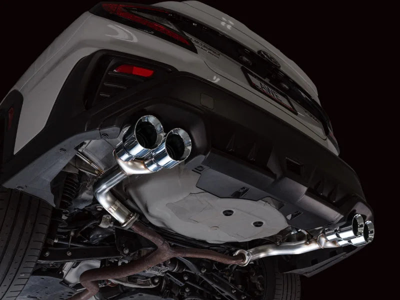 AWE Tuning 22-25 Subaru VB WRX Track Edition Axle-Back Exhaust - Chrome Silver Tips - Installation View