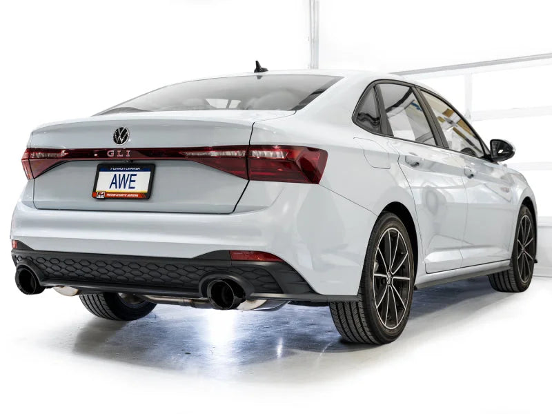 AWE Tuning 22-25 Volkswagen Jetta GLI Track Edition Exhaust - Diamond Black Tips - Side View