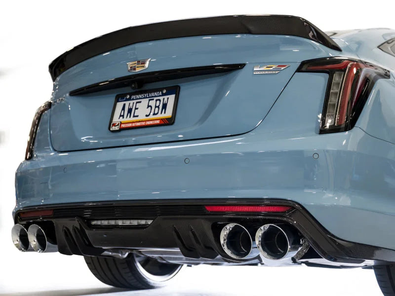 AWE Tuning 22-26 Cadillac CT5-V Blackwing SwitchPath Exhaust - Chrome Silver Tips - Side View