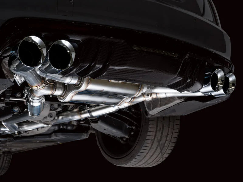 AWE Tuning 22-26 Cadillac CT5-V Blackwing SwitchPath Exhaust - Chrome Silver Tips - Installation View