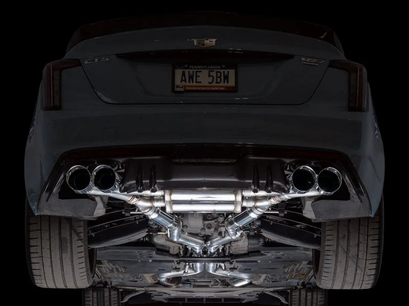AWE Tuning 22-26 Cadillac CT5-V Blackwing SwitchPath Exhaust - Chrome Silver Tips - Additional View 12
