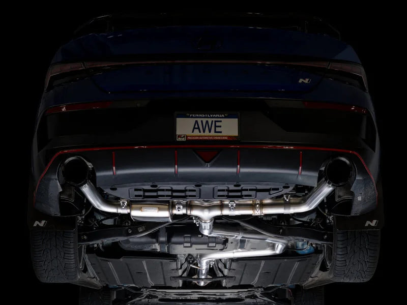 AWE Tuning 22-26 Hyundai Elantra N SwitchPath Cat-Back Exhaust - Diamond Black Tips - Additional View 6