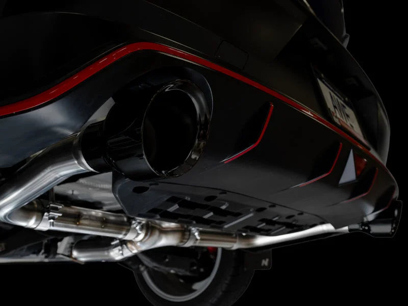 AWE Tuning 22-26 Hyundai Elantra N Track Edition Cat-Back Exhaust - Diamond Black Tips - Back View