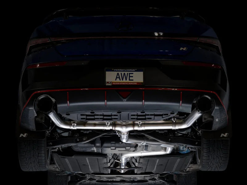 AWE Tuning 22-26 Hyundai Elantra N Track Edition Cat-Back Exhaust - Diamond Black Tips - Additional View 10
