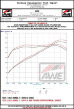 Load image into Gallery viewer, AWE Tuning 22+ Honda Civic Si/Acura Integra Touring Edition Catback Exhaust - Dual Diamond Black Tip - Side View