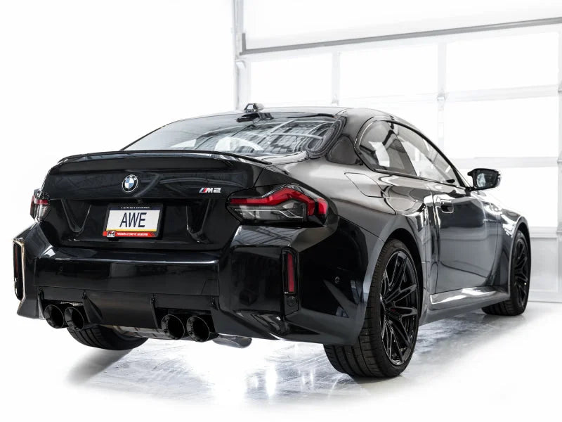 AWE Tuning 23-24 BMW G87 M2 SwitchPath Edition Exhaust - Diamond Black Tips - Side View