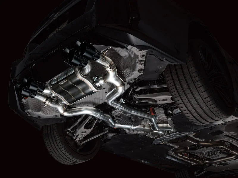 AWE Tuning 23-24 BMW G87 M2 SwitchPath Edition Exhaust - Diamond Black Tips - Installation View