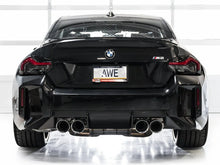 Load image into Gallery viewer, AWE Tuning 23-24 BMW G87 M2 Track Edition Exhaust - Chrome Silver Tips - Back View