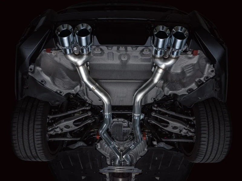 AWE Tuning 23-24 BMW G87 M2 Track Edition Exhaust - Chrome Silver Tips - Installation View