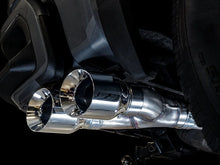 Load image into Gallery viewer, AWE Tuning 4th Gen GM 1500 5.3L 0FG Catback Dual Side Exit (Flat Bumper) - Chrome Tips - Back View