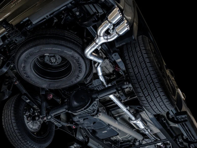 AWE Tuning 4th Gen GM 1500 5.3L 0FG Catback Dual Side Exit (Flat Bumper) - Chrome Tips - Additional View 5