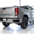 Load image into Gallery viewer, AWE Tuning 4th Gen GM 1500 5.3L 0FG Catback Dual Side Exit (Flat Bumper) - Diamond Tips - Side View