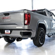 Load image into Gallery viewer, AWE Tuning 4th Gen GM 1500 5.3L 0FG Catback Split Rear Exit (Flat Bumper) - Dual Diamond Tips - Back View