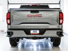 Load image into Gallery viewer, AWE Tuning 4th Gen GM 1500 5.3L 0FG Catback Split Rear Exit (Flat Bumper) - Quad Chrome Tips - Side View