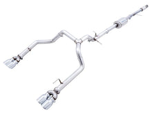 Load image into Gallery viewer, AWE Tuning 4th Gen GM 1500 5.3L 0FG Catback Split Rear Exit (w/ Bumper Cutouts) - Quad Chrome Tips - Main Product View