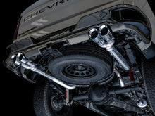 Load image into Gallery viewer, AWE Tuning 4th Gen GM 1500 5.3L 0FG Catback Split Rear Exit (w/ Bumper Cutouts) - Quad Chrome Tips - Back View