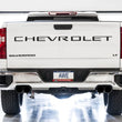 Load image into Gallery viewer, AWE Tuning 4th Gen GM 1500 5.3L 0FG Catback Split Rear Exit (w/ Bumper Cutouts) - Quad Diamond Tips - Back View