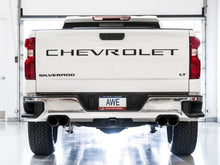 Load image into Gallery viewer, AWE Tuning 4th Gen GM 1500 5.3L 0FG Catback Split Rear Exit (w/ Bumper Cutouts) - Quad Diamond Tips - Back View