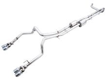 Load image into Gallery viewer, AWE Tuning 4th Gen GM 1500 6.2L 0FG Catback Split Rear Exit (w/ Bumper Cutouts) - Quad Chrome Tips - Main Product View