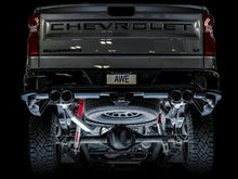 Load image into Gallery viewer, AWE Tuning 4th Gen GM 1500 6.2L 0FG Catback Split Rear Exit (w/ Bumper Cutouts) - Quad Chrome Tips - Additional View 7