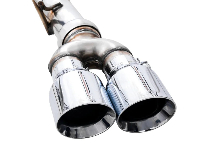 AWE Tuning 4th Gen GM 1500 6.2L 0FG Catback Split Rear Exit (w/ Bumper Cutouts) - Quad Chrome Tips - Additional View 10
