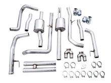 Load image into Gallery viewer, AWE Tuning 4th Gen GM 1500 6.2L 0FG Catback Split Rear Exit (w/ Bumper Cutouts) - Quad Chrome Tips - Additional View 14