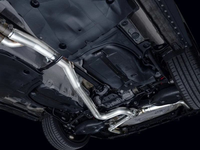 AWE Tuning Audi 22-23 8Y RS3 Cat-Back Track Edition Exhaust System - No Tips - Back View