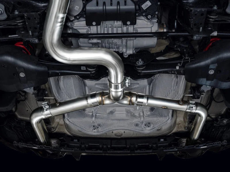 AWE Tuning Audi 22-23 8Y RS3 Cat-Back Track Edition Exhaust System - No Tips - Installation View